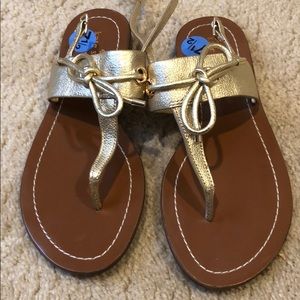 NWOT Kate Spade Gold Buckle Sandal
